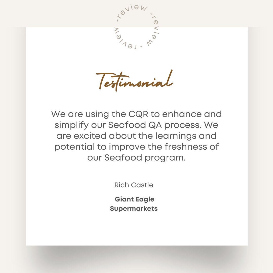 CQFoods123's tweet image. See what Rich Castle has to say about enhancing Giant Eagle Supermarkets&apos; QA process.

#TestimonialTuesday
#QAProcess
#ProcessImprovements