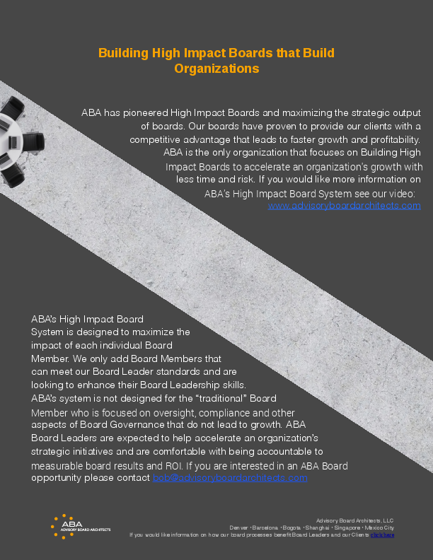 advisory_board's tweet photo. Learn more about Advisory Board Architects and how our team of global professionals can help maximize the return your Board of Directors or Advisory Board generates for your organization. https://t.co/SaIsmw5Fbg #roimanagement #highimpactboard #boardofdirectors #advisoryboard https://t.co/7IQDXR8ZUm