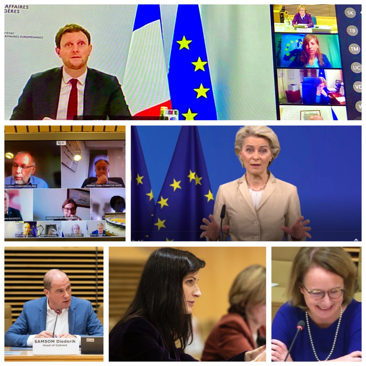 PiaAhrenkilde's tweet photo. 1/2 End of 2 days intense programme with our @EU_Commission Heads of Representations: Outlook on French Council presidency &amp; #EuropeanYearOfYouth; joined Heads of Delegations for Pres. @vonderleyen’s speech to #EUAmbassadors; next steps for  #EUGreenDeal  &amp; #NextGenerationEU. https://t.co/kaQ4AK5LSR