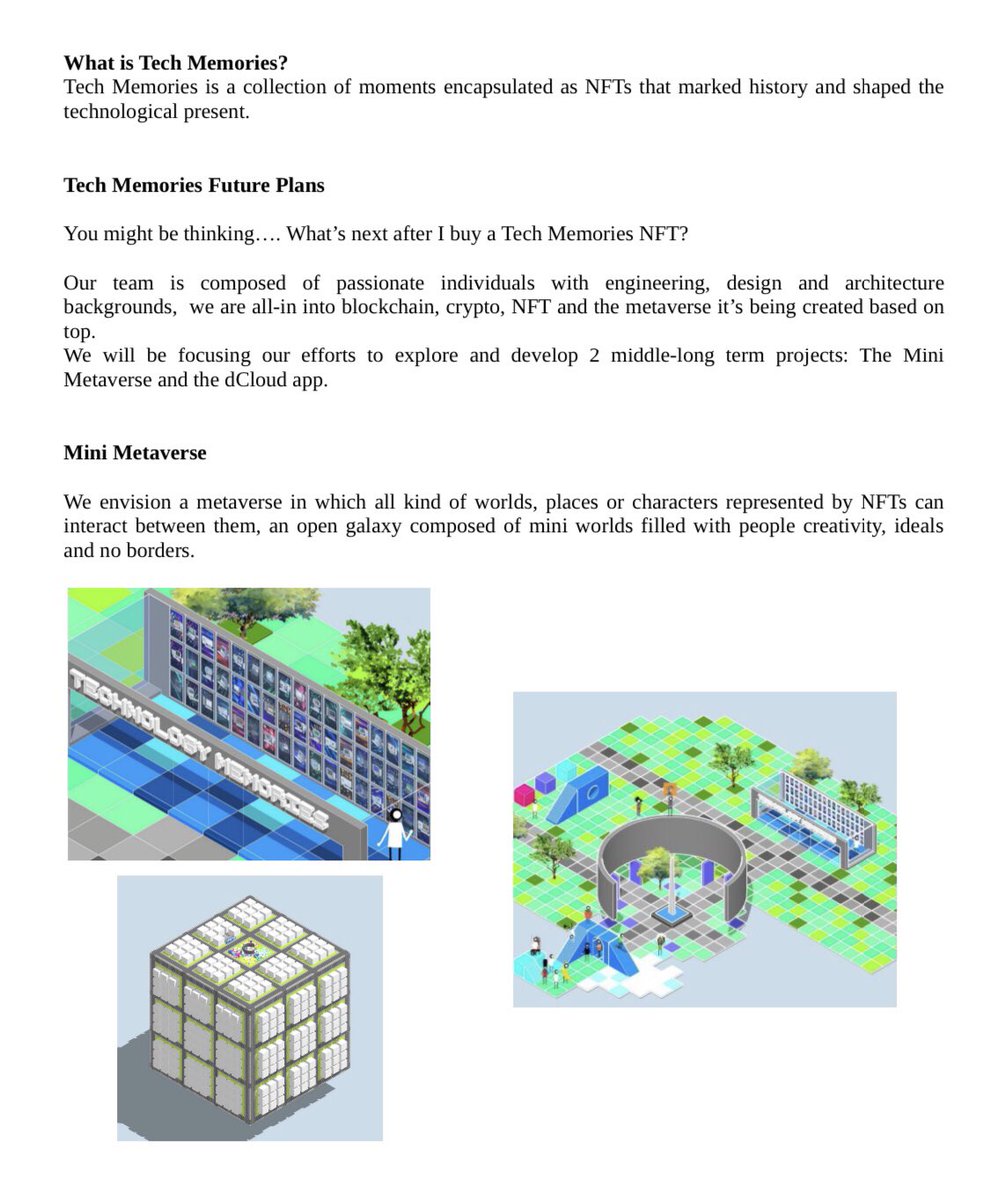 Tech_Memories's tweet image. Are you wondering what’s next with @Tech_Memories ? Yes, we have some plans and surprises for you guys 😊🥳 #NFTs #TRON @Kraftlynft @apenftorg @justinsuntron @BitTorrent .

Dropping our collection in ~1hr!! 

Get a tech memory at:
kraftly.io/tech-memory