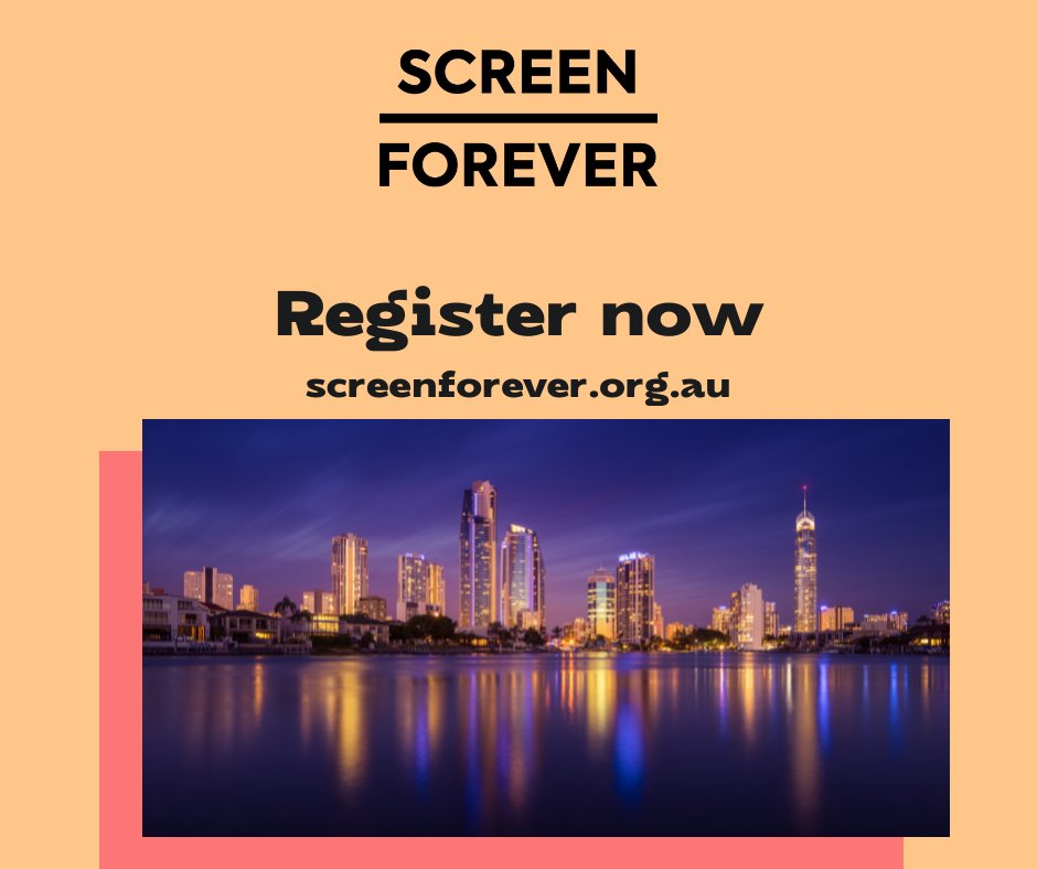 AudioNetworkSyd's tweet photo. Audio Network are proud to be the Official Music Partner for SCREEN FOREVER 36! 

Secure your pass to Australia’s premier screen industry event on the glorious #wearegoldcoast! 28 Mar - 1 Apr | Gold Coast + Online | 2022. 

More info here: https://t.co/bhTJV3zp9b

#SCREENFOREVER https://t.co/F3UmfVe4of