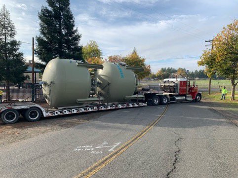 WaterworksL's tweet photo. Granular Activated Carbon PFOS/PFAS Treatment Systems being retrofitted on existing well sites in Marysville and Oroville, CA. Thanks, @calwater for the opportunity to collaborate on this work and be a part of the solution! https://t.co/7Tlt71FILH