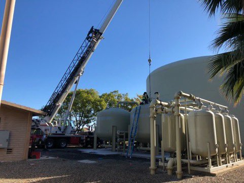 WaterworksL's tweet photo. Granular Activated Carbon PFOS/PFAS Treatment Systems being retrofitted on existing well sites in Marysville and Oroville, CA. Thanks, @calwater for the opportunity to collaborate on this work and be a part of the solution! https://t.co/7Tlt71FILH