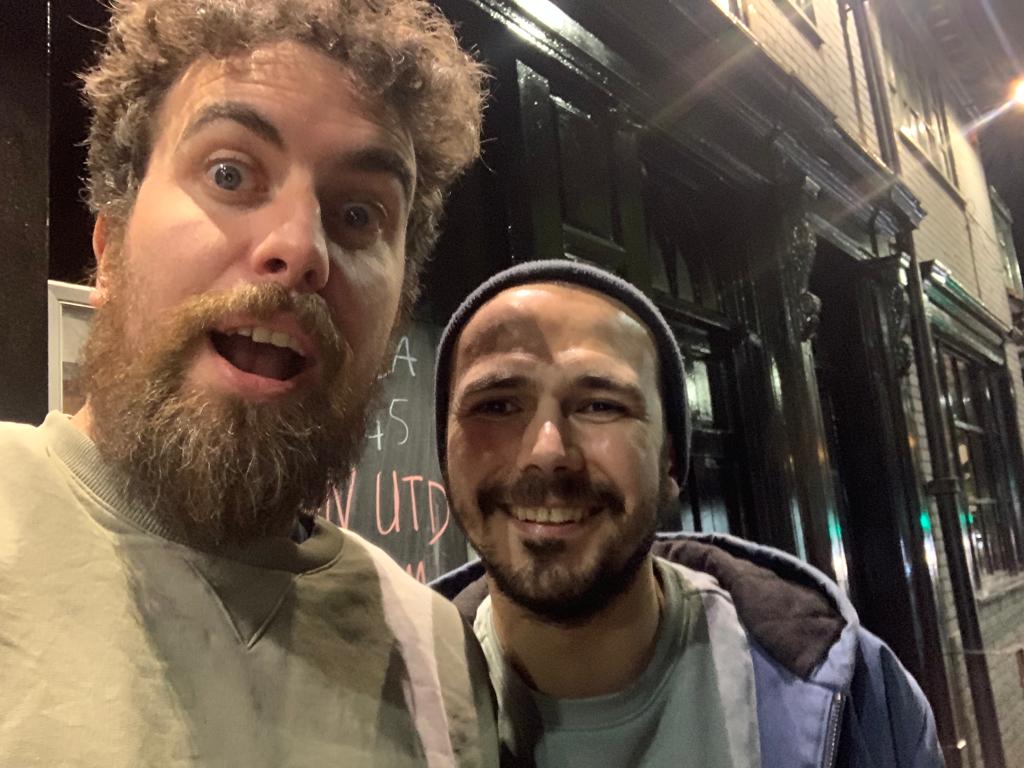 WalthamRabble's tweet photo. Last pint(s) with Magic John this evening before his big move up north 😭 sad not to catch a game tonight, but what an adventure we've had the past few years following Stow home and away, through thick and thin. Long Live The Rabble 🎉
@majicjohn best mates since we were kids 💙 https://t.co/XFmUtc6qkF