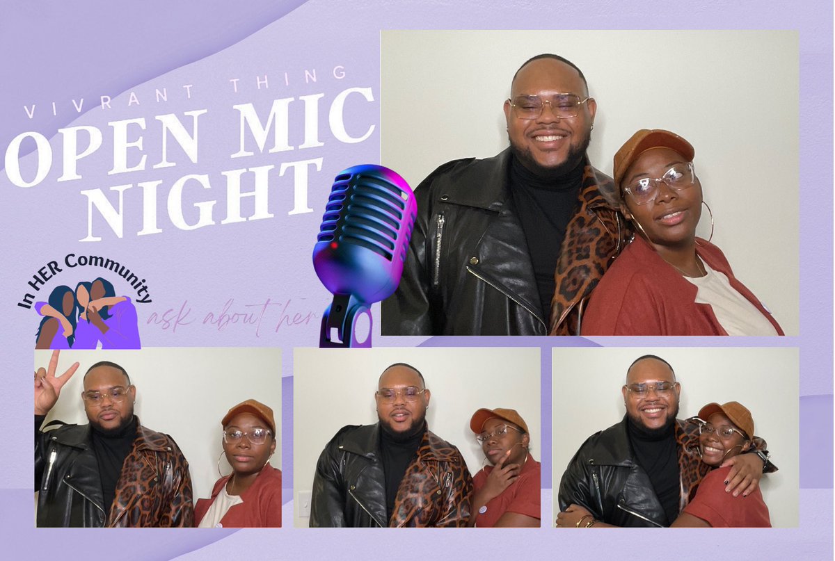 PerfectMomentRT's tweet photo. In our community w/ In Her Community!💜

Get into some highlights from In Her Community’s Open Mic Night.🎙 Their first event was AMAZING! And they have the memories to prove it!🙌🏽

DM us for booking inquiries today! 
#photobooth #ipadphotobooth #revospin #Inhercommunity https://t.co/PSAgRU4MWh
