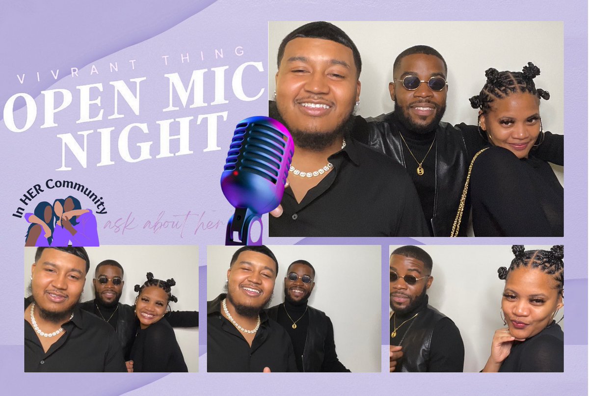 PerfectMomentRT's tweet photo. In our community w/ In Her Community!💜

Get into some highlights from In Her Community’s Open Mic Night.🎙 Their first event was AMAZING! And they have the memories to prove it!🙌🏽

DM us for booking inquiries today! 
#photobooth #ipadphotobooth #revospin #Inhercommunity https://t.co/PSAgRU4MWh