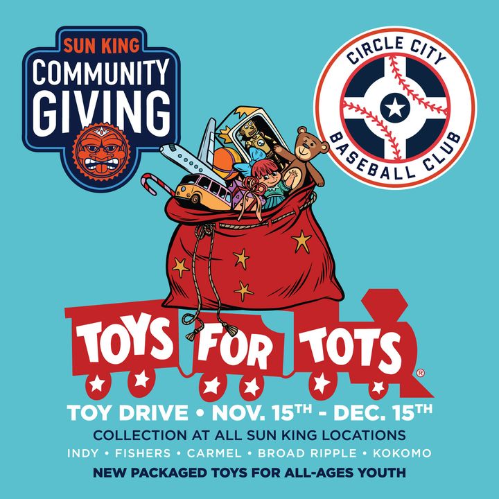SunKingBrewing's tweet photo. Time to put a smile on a kiddos face! We need your help collecting new toys for the Marine Toys for Tots. 

You can drop off toys at Sun King tap room.Together we can bring joy to those in need in our community now thru 12/15

#toysfortots #DoGoodOften #sunkingbrewery https://t.co/d9humXPGc2