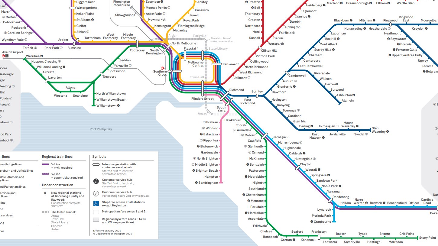 Frankston Train Line Map Melbourneontransit On Twitter: "@Rwillingham @Abcaustralia One Could  However Claim That Frankston And Werribee Are On The Same Train Line With  Routine Through-Running. Though When You Count The Daytime Train Frequency,  Stations Beyond
