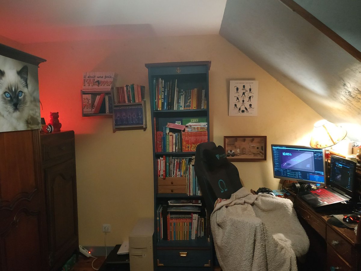 Zeus_02_'s tweet image. éclairage du bled un peu
l&apos;ampoule rouge c&apos;est une ampoule à baïonnette 
et soon le bras de micro
#philipshue #smartlightning