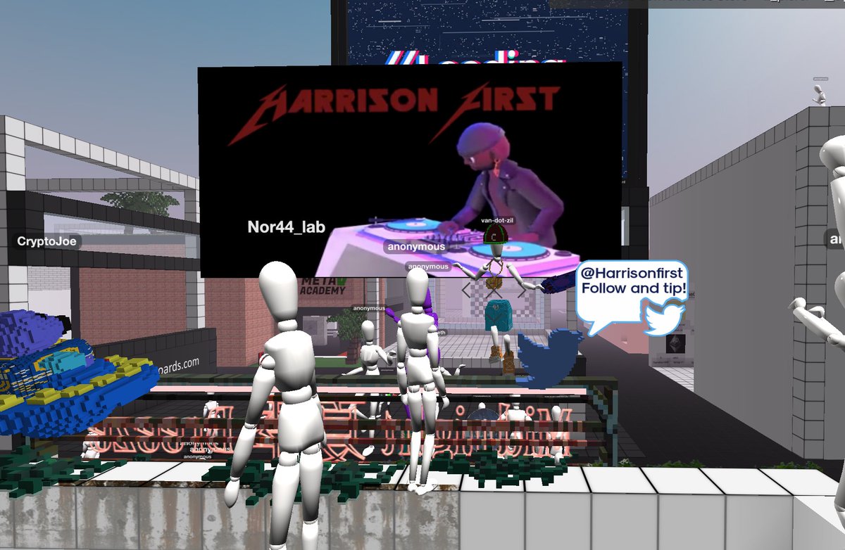 harrisonfirst's tweet photo. @dutchtide I think @dutchtide almost crashed @cryptovoxels #harrisonfirst https://t.co/7n8Fg7Hdj5