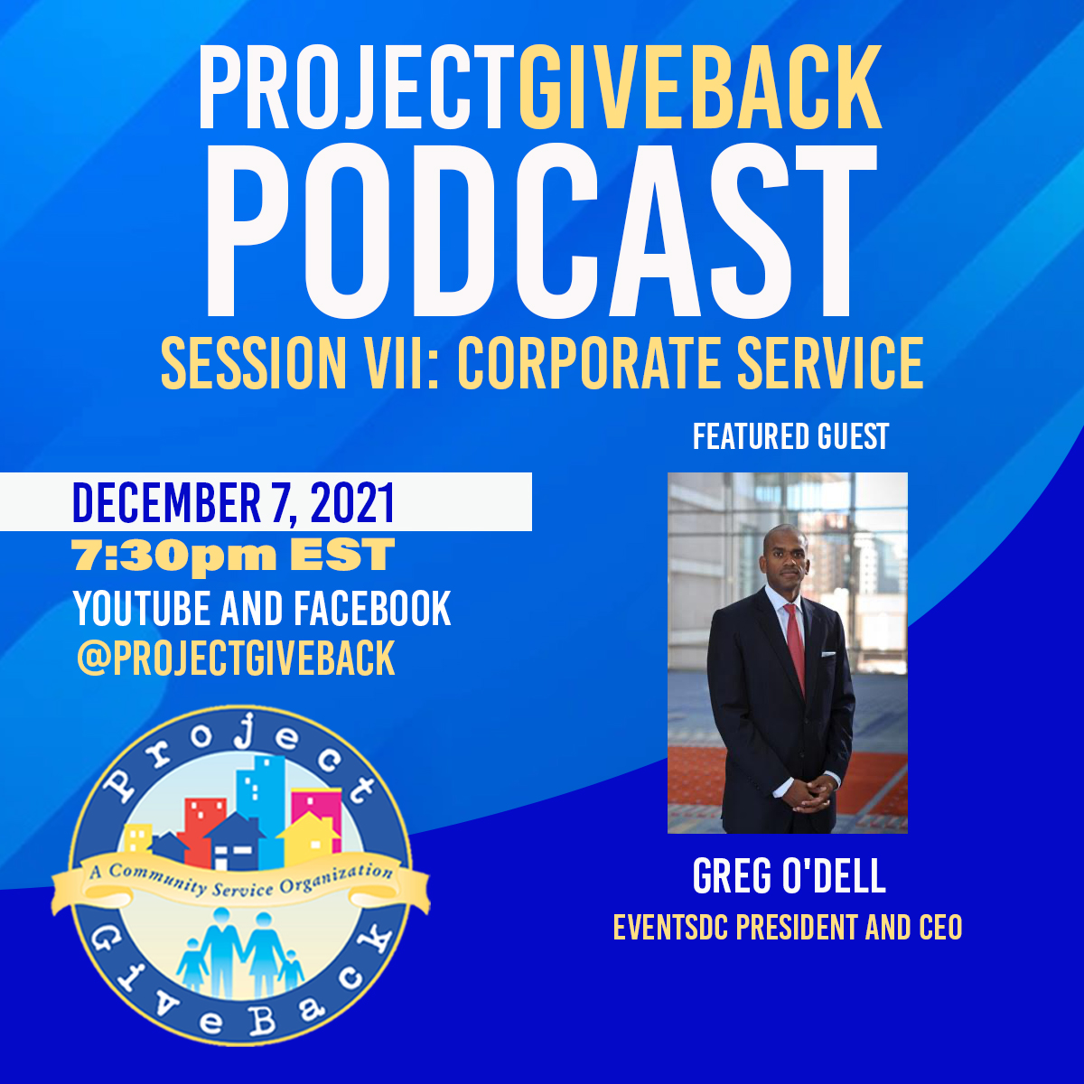 🎙️On tonight's <a href="/ProjectGiveBack/">Make a Difference!</a> podcast, <a href="/EventsDCPrez/">Gregory A. O'Dell</a>, Greg O'Dell, will discuss corporate service. Tune in at 730pm to hear more: youtube.com/channel/UCwJJA… #ExperienceDC