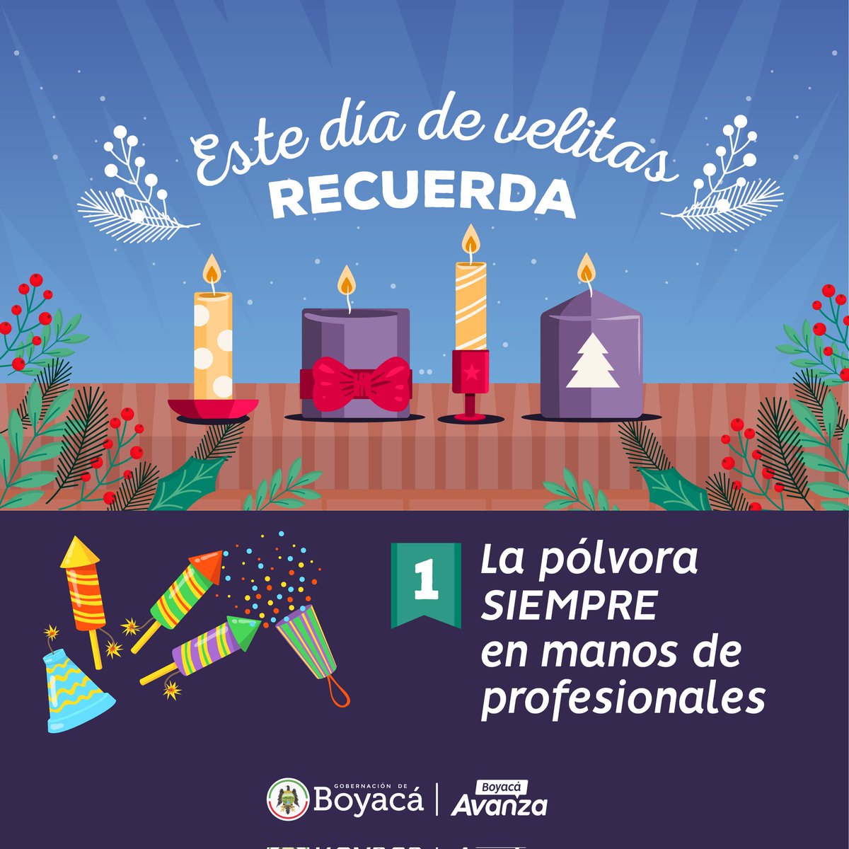 LicoreraBoyaca's tweet photo. Que la luz de la esperanza encienda hoy los hogares de los boyacenses.

En este #DíaDeVelitas🕯️ protejamos a cada uno de los miembros de nuestra familia, incluidas nuestras mascotas, no usando pólvora y denunciando ante las autoridades su manejo inadecuado. https://t.co/bpNuZN914y
