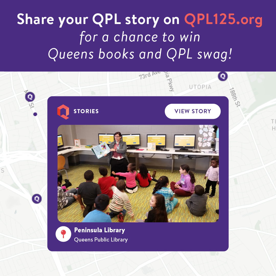 QPLNYC's tweet photo. If Queens Public Library has made a positive impact in your life, we want to know about it! No story is too big or too small to share with us as part of our archives. You could also win QPL swag and signed copies of great books about Queens! https://t.co/PGDUOv7OFp #QPL125 https://t.co/weLVTAt9cb