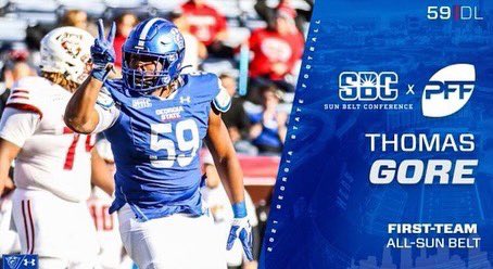 ROBERTSON_9TWO's tweet photo. Congratulations to @_iamgore @iiam_52 your hard work will not go unrecognized. For 1st time in school History @gsu_football  has 2 1st Team  All Conference interior DL. That’s a huge accomplishment. #realplaymakers #noblockgloblers https://t.co/z4YcRmf4Gy