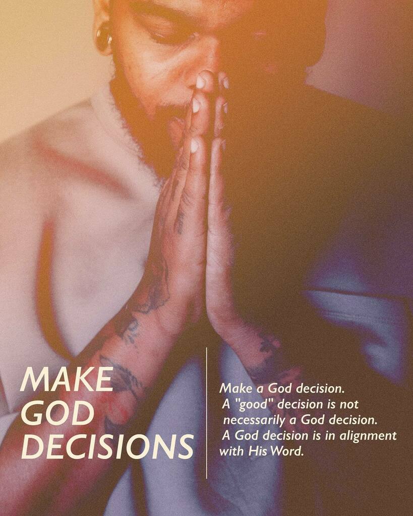GreatFaithC3's tweet image. God decisions over good decisions 🙌🏾

A god decision is in alignment with His word. 

Do you know how to align your decisions with the word of God?! Learn how in our current lesson series Embracing God Decisions! 

#GreatFaithChurch #LessonNotes #GodDeci… instagr.am/p/CXM0p_8pS5X/
