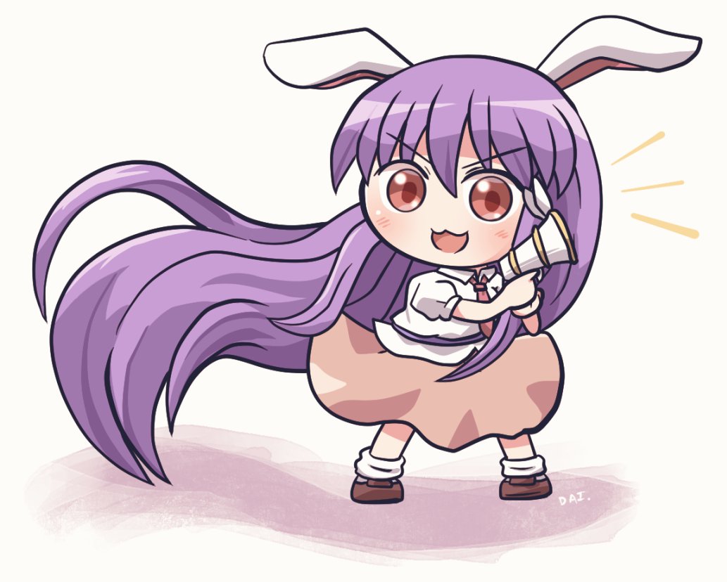 鈴仙・優曇華院・イナバ 「うどんちゃん参上!🐰📢🥕 #おは東方 」|六合ダイスケ@春例大祭う12bのイラスト