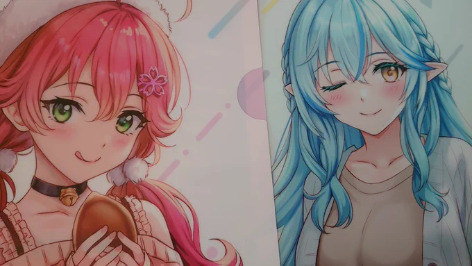 ホロライブを舐めていた…!まぁあるやろってローソン行ったら、クリアファイルしかなくて…対象商品もからっからで二人しか手に入らなかった…!でも、みこちとラミィちゃん可愛いので満足です。 