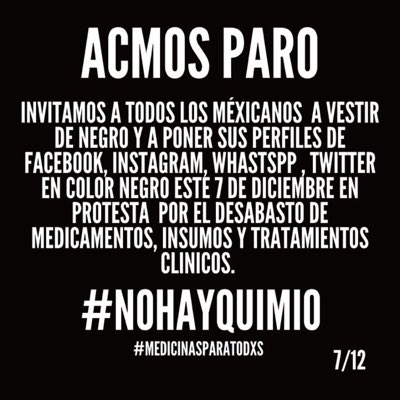 holisticarobs's tweet photo. #NoHayQuimios
#NoHayInsulinas
#DesabastoDeMedicamentos
#ACmosParo https://t.co/BEFlmZpCmT