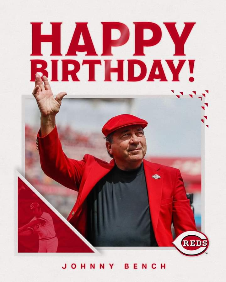 Happy Birthday MLB Hall Of Famer Johnny Bench! 