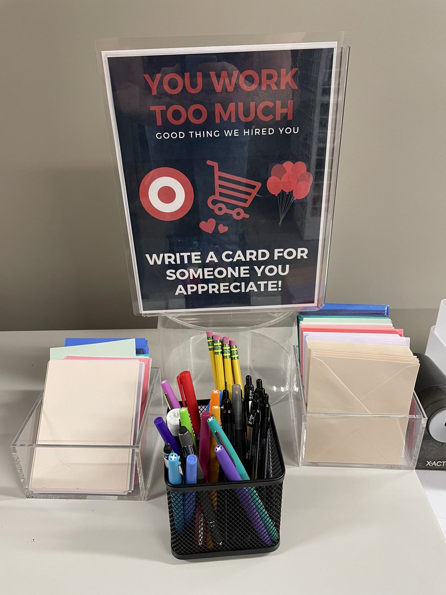 Ryan_AtTarget's tweet image. We made a door for the 3405 team to exchange appreciation cards with one another. It’s a hit and has created some amazing moments between team members! #r100cares