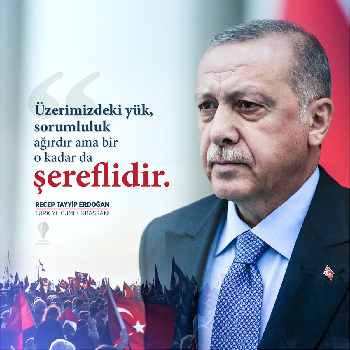Üzerimizdeki Yük, Sorumluluk Ağırdır Ama Bir O Kadar da Şereflidir.
 " Recep Tayyip Erdoğan "

🇹🇷🇹🇷🇹🇷🇹🇷