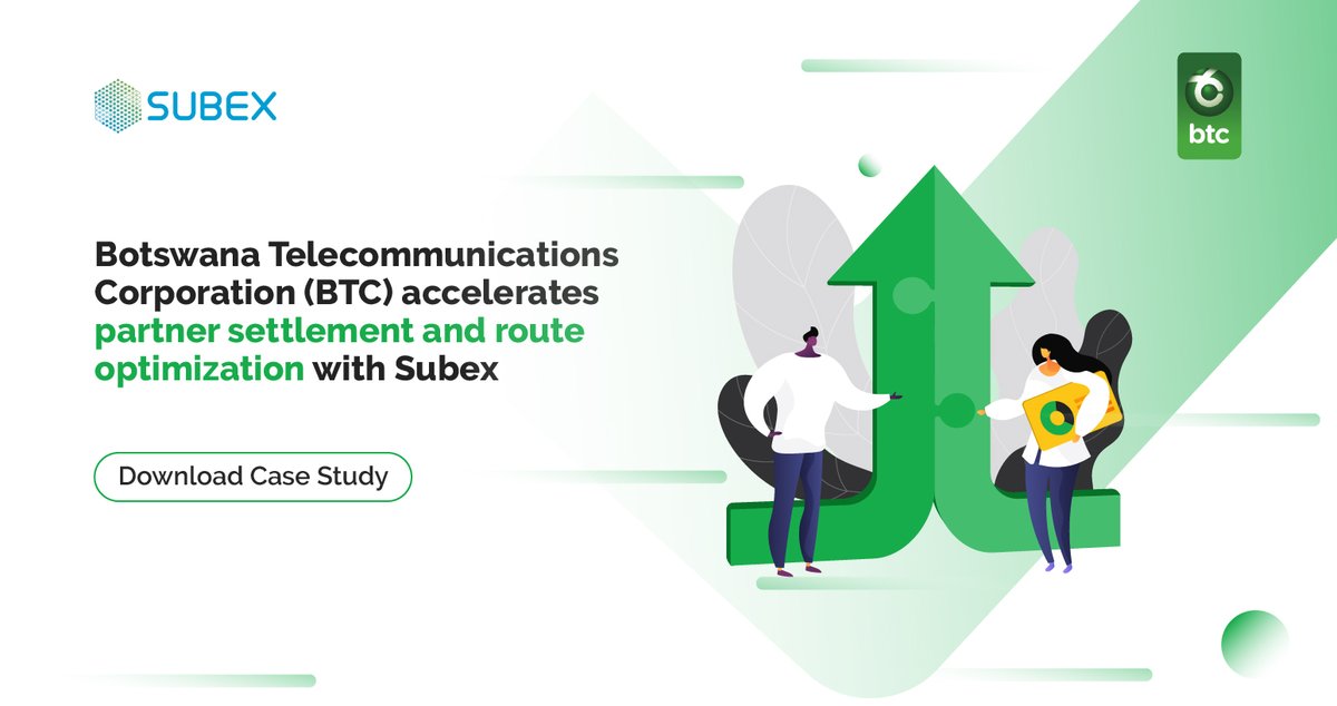 subex's tweet photo. Read a Case Study on how Botswana Telecommunications Corporation(@btcbw) leveraged Subex’s #PartnerSettlement solution to enrich their #PartnerManagement process and optimize routing for their evolving business needs.
https://t.co/R9N3sbAxdM
#InterconnectBilling https://t.co/UCPY6y5gtY