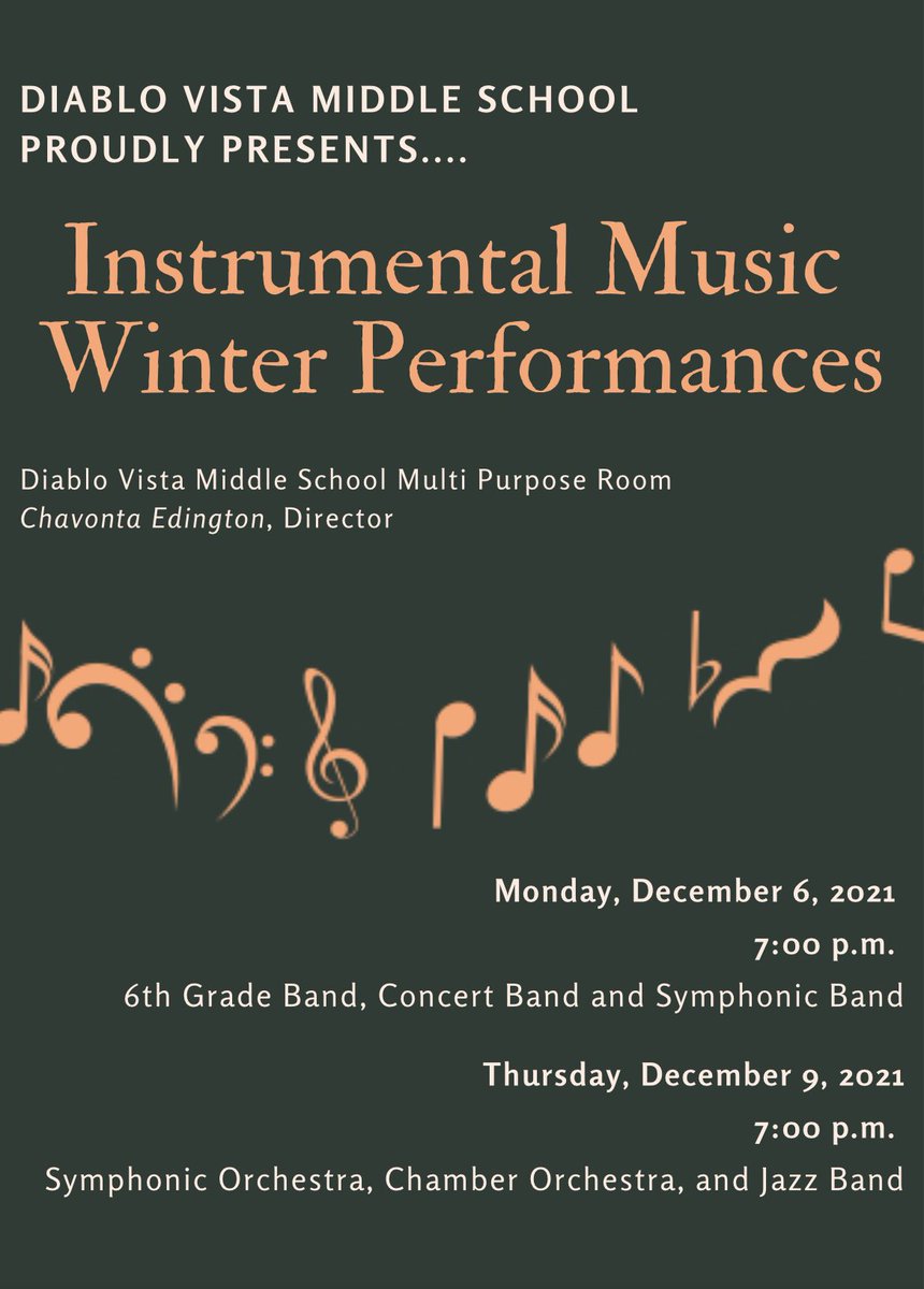 The musicians <a href="/DVMS_Eagles/">DVMS</a> are ready for their final Winter Concert on 12/9!!!