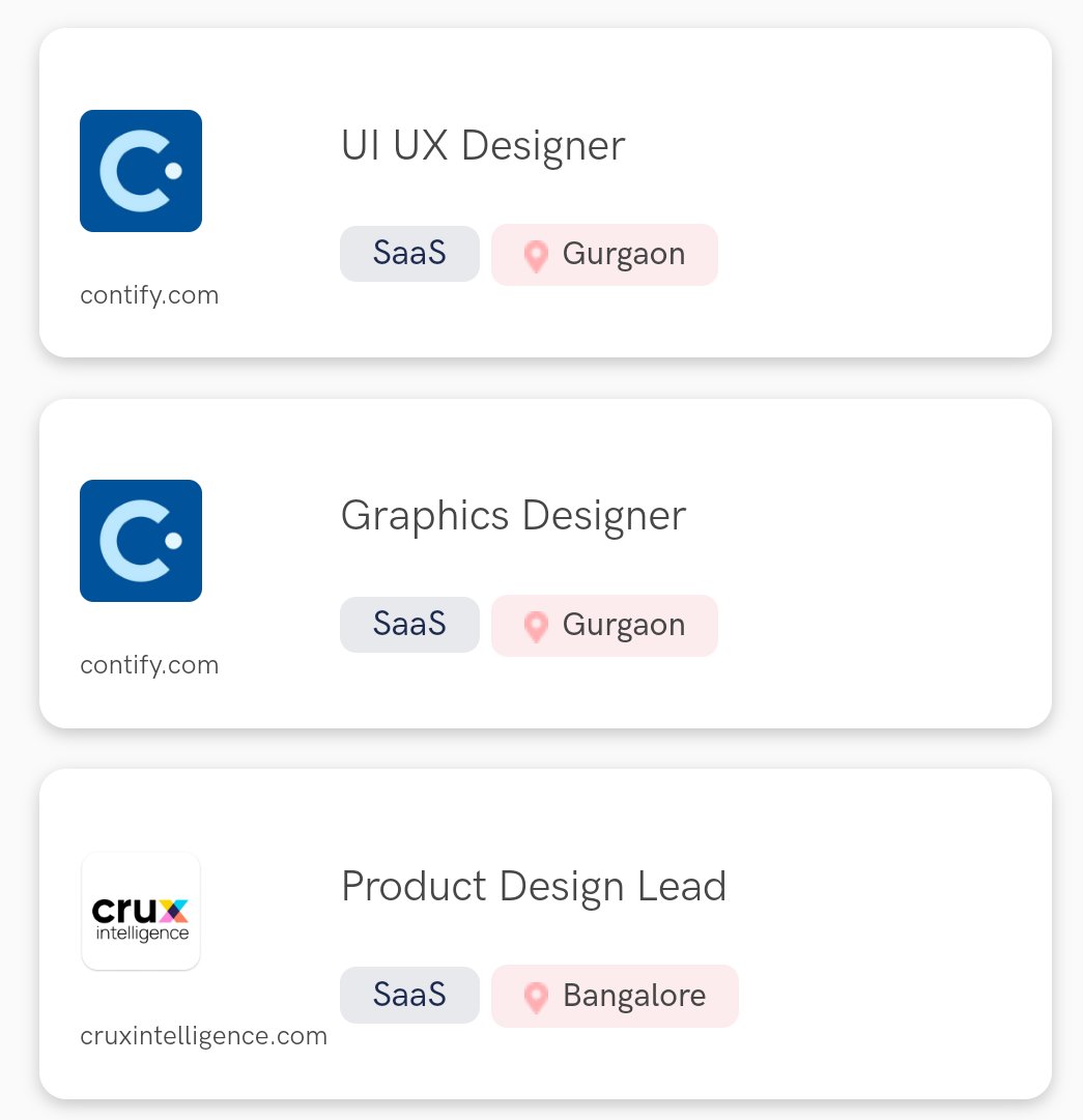 nishith_gupta's tweet photo. Some interesting roles across varied design functions and seniority levels at growing SaaS companies.

1. UI UX Designer, Graphics Designer at Contify (1+ yrs, Gurgaon)
2. Design Lead at Crux Intelligence (3+ yrs work ex, Bangalore)

https://t.co/axq0wufBbW

#saasjobs #designjobs https://t.co/4gPuGHB5ge
