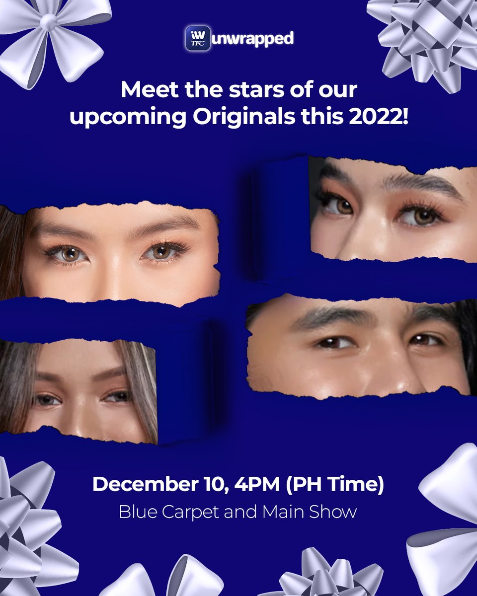 ofc_iwant's tweet photo. 2 days to go before we meet the stars of our upcoming Originals this 2022! Can you guess who?

Stream #iWantTFCUnwrapped LIVE this DEC. 10, 4PM via the iWantTFC &amp; TFC FB, Youtube, and Twitter accounts. Also on the ABS-CBN Entertainment, Dreamscape &amp; Star Cinema FB accounts! https://t.co/2i9I4bPDpg