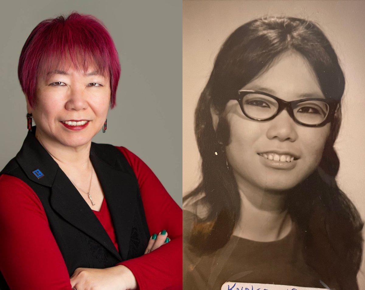 UWDrama's tweet photo. "You can be an Asian woman. And still be a mayor—AND have purple hair.” — Kyoko Matsumoto Wright 

Before she was mayor of @cityofmlt, Kyoko Matsumoto Wright was one of the first Asian American students to attend the UW School of Drama https://t.co/Vcgn7JR7Vk https://t.co/IpEu0mXEhE