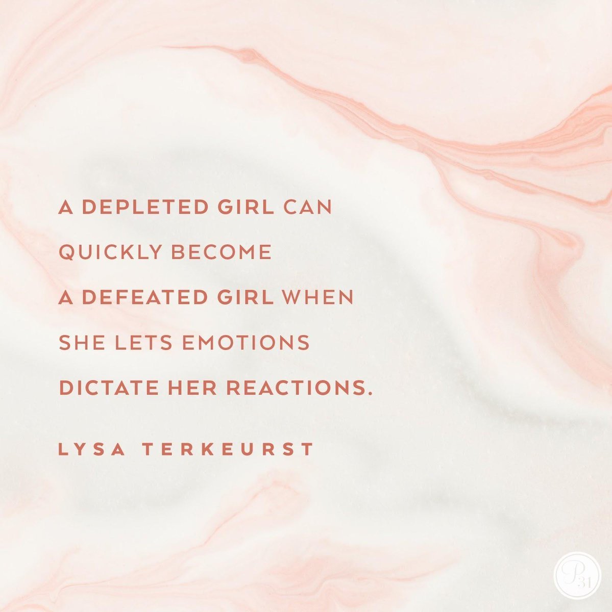 LysaTerKeurst's tweet photo. When we get depleted... it’s much easier to get defeated by chaotic emotions.
 
Sometimes we need to slow down, say no, take a nap, and regroup. Life is much more enjoyable and we are a lot less irritable when our pace is not set to the rhythm of rush. https://t.co/wOPeBreHLl