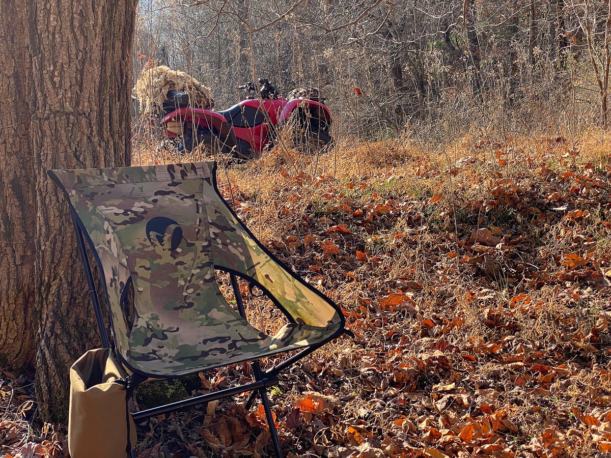 mulibex's tweet photo. Find your spot yet? Scouting can always be better whether you're #hunting, #birdwatching, or a #wildlifephotographer. Our chairs are ninja #quiet too....Shhhhh. 
->
#makinggeardomore #outdoors #archery #multicam #tactical #deerseason #riflehunting #sunset https://t.co/H7yvOkTBOR