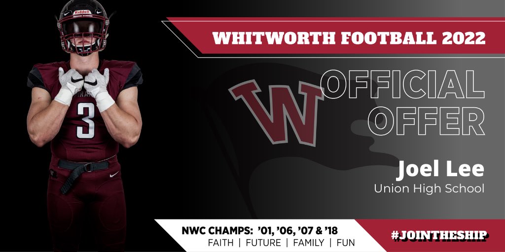 Jussel_Lee's tweet photo. After a great talk with @coachsandberg and @Coach__Shaw I am very blessed and thankful to say that I’ve been offered by Whitworth University! @WhitworthFB @UniontitanFB https://t.co/CbcwU2ht81