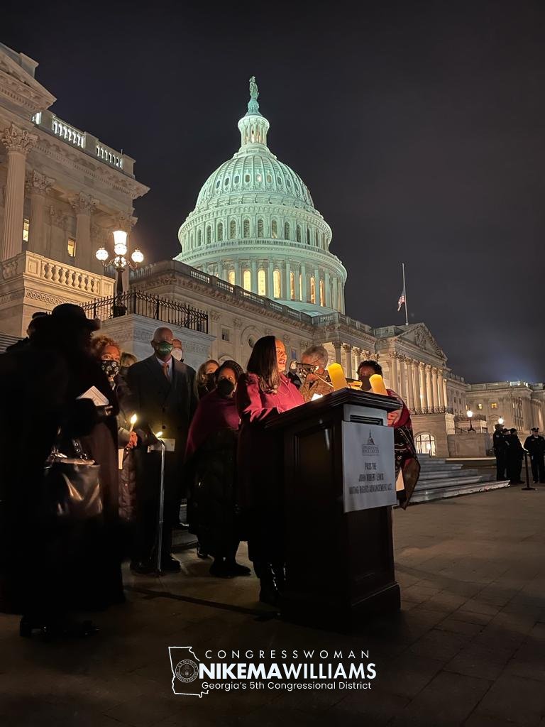 RepNikema's tweet photo. I light this candle for #VotingRights.
I light this candle for #GoodTrouble.
I light this candle for Congressman John Lewis.

I light this candle tonight because the House passed the John R. Lewis Voting Rights Advancement Act 105 days ago. It's time for the Senate to act NOW. https://t.co/V4hXWkvhCJ