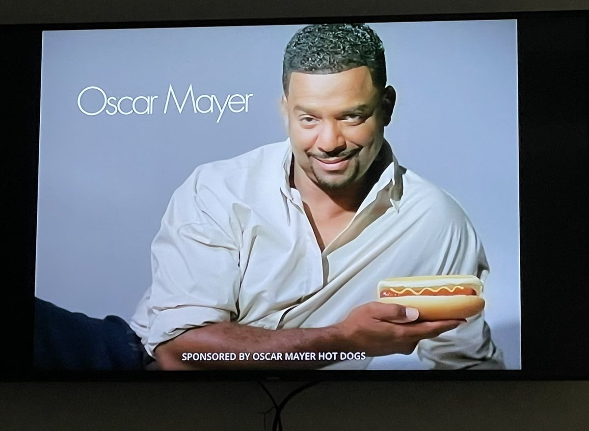 Whoo hoo! @alfonso_ribeiro in a throwback @CalvinKlein & @oscarmayer commercial during #TheFactsOfLife live show!