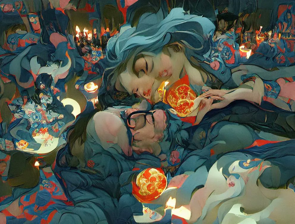 _Zeldii's tweet photo. @remi_durant Thanks for this! <3 Looking forward to trying some of these prompts. 
Here's a previous from James Jean, using @NightcafeStudio (not sure their models behind the scenes to compare though) https://t.co/41m3yeDZwS