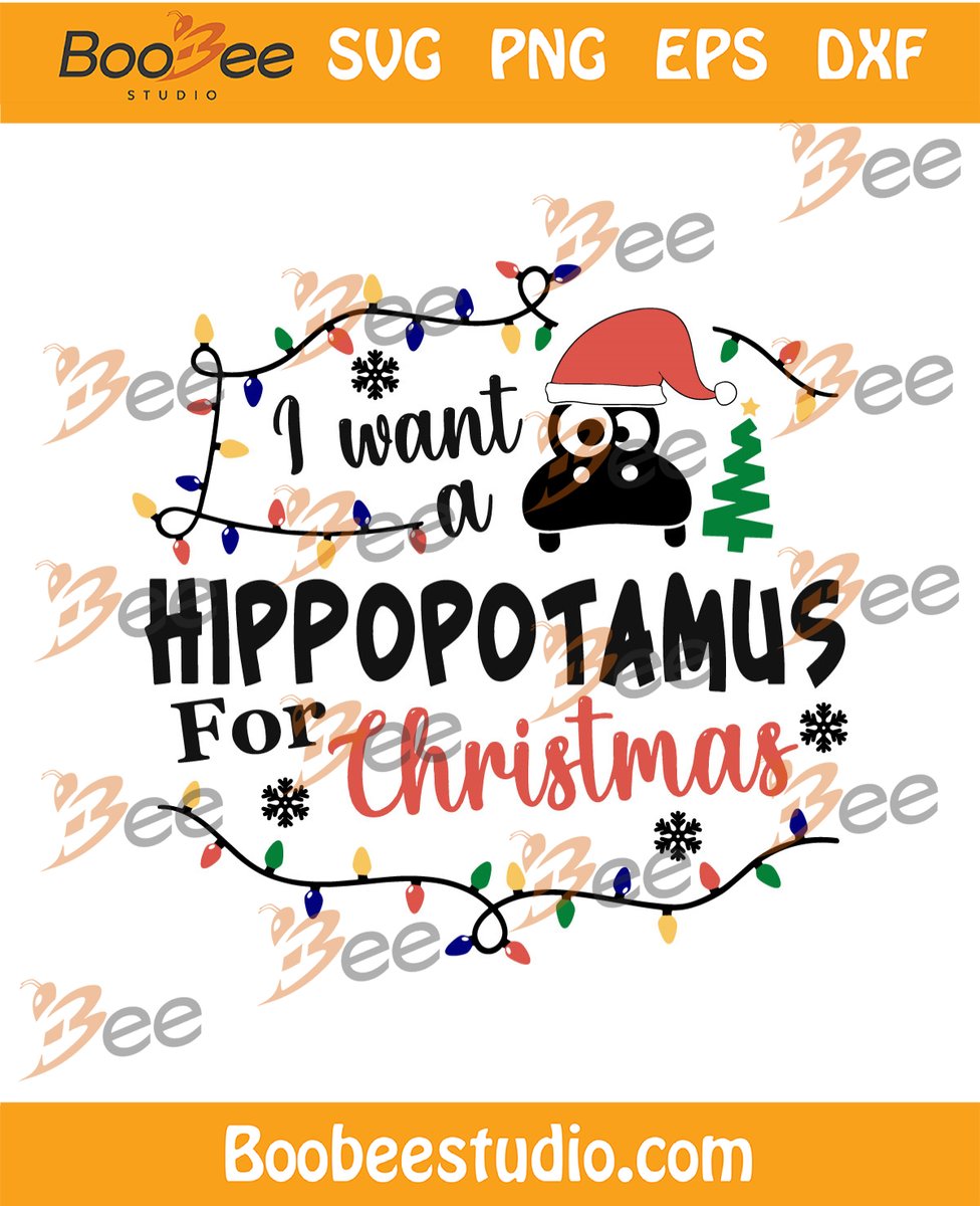 boobee_studio's tweet photo. I Want A Hippopotamus For Christmas Svg, Christmas Svg, Hippopotamus Svg
 
🥳🥳🥳shop now: https://t.co/RmhEmFj9tJ
 #boobeestudio #holiday  #christmas   #hippopotamus   #stringlight  #santahat #xmas  #happyday  #merrychristmas https://t.co/Q6UAXRtNLW