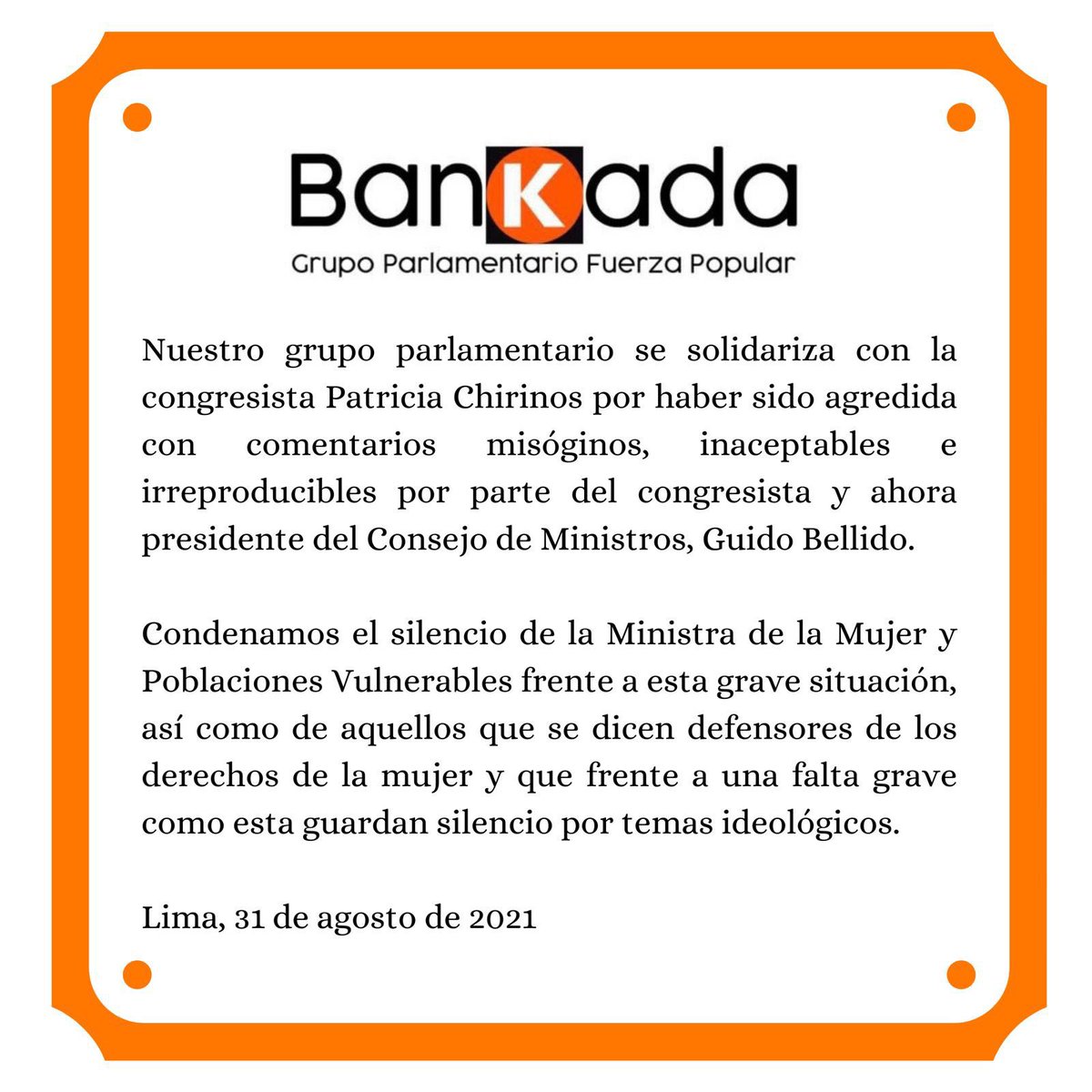DiarioDeCurwen's tweet photo. Fuerza Popular cuando denunciaron a Bellido: AGRESIÓN COMPROBADA, MINISTRA DE LA MUJER NO DICE NADA, MUY GRAVE TODO

Fuerza Popular cuando denunciaron a su congresista: mmmm, bueno ha pedido licencia... ojalá se aclare todo... https://t.co/knppdagDHT