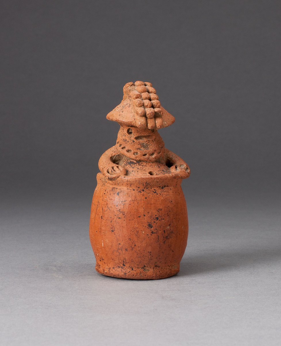 aic_americas's tweet photo. Guacimo, Miniature Rattle in the Form of a Figure Wearing Headdress and Mask, 100 https://t.co/xgcyg1vEei #guacimo #museumarchive https://t.co/VWCL235dgn