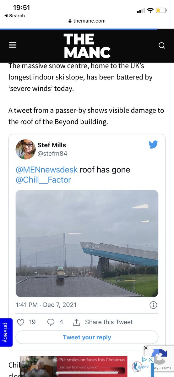 If I’d had known my tweet would have been on the news, rather than just the photo, I might have worded it better. Ah well, 5 minutes of fame and all that.