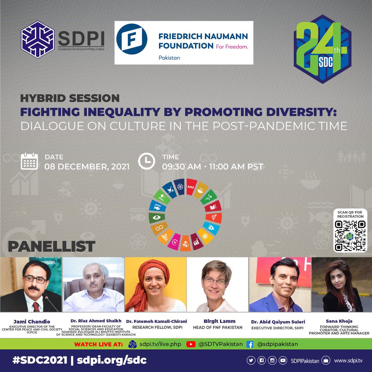 What are you doing this morning at 9:30 am?  We can tell you what we are doing! 
Fighting inequality by promoting diversity! A hybrid session with @SDPIPakistan at #SDC2021 
Don’t miss!