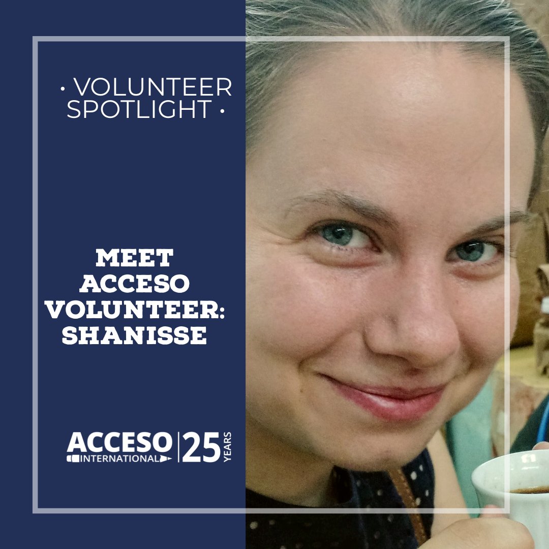 AccesoInt's tweet photo. This month we meet Shanisse, an incredibly collegial volunteer and board member whose optimistic, resourceful, and solidarity-oriented approaches are inspiring and empowering. 😊 

https://t.co/QKV9PdMUBq https://t.co/67OVvkbPD8