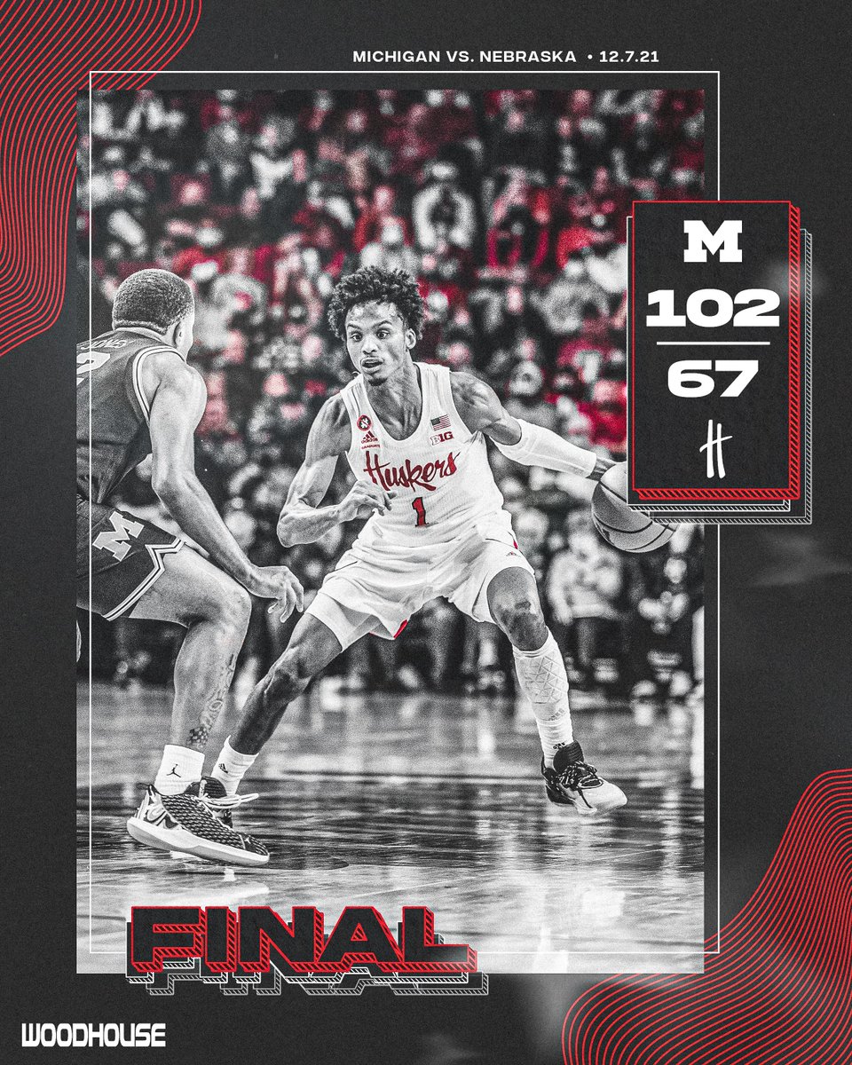 HuskerMBB's tweet image. Final.