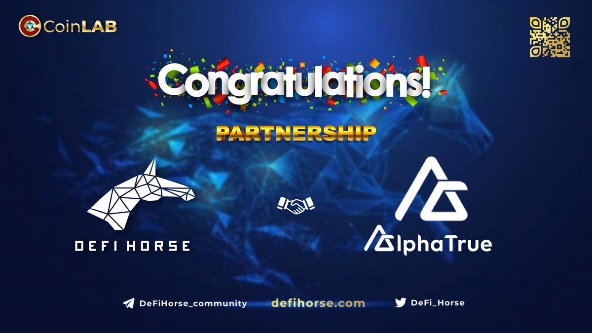 Immthi3ns0n's tweet photo. 🦄Congratulations on your partnership with @DeFi_Horse and @AlphaTrueAPT
#AlphaTrue will devise clever strategies to help the #DeFihorse project grow.
🤝It’ll definitely be a promising engagement so don’t miss it out! You can check it right here 👇🏻https://t.co/Tn8ArMhWYz https://t.co/t6vdGiwsCi