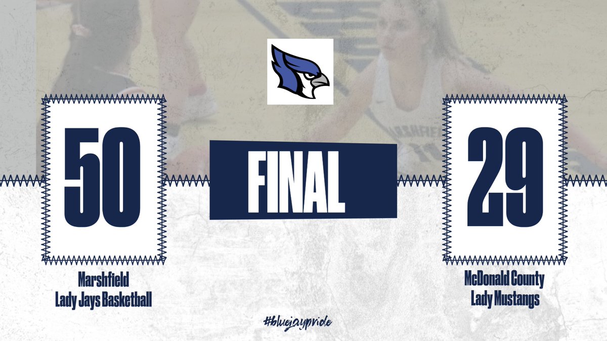 MarshfieldActi1's tweet photo. Lady Jays defeat McDonald County  behind Lauren Luebbert's 26 pts to go 3-1 on the season. They will head to Camdenton on Thursday .  JV also got the win 44-41 @OzarksOzone @Big8Results @scoreboardguy https://t.co/cjZXZjbFYS