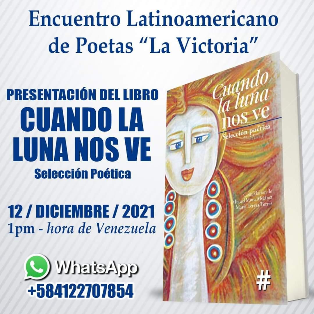 DeLacitos's tweet photo. CUANDO LA LUNA NOS VE
Presentación del libro. 
Bendecida con el Encuentro Latinoamericano de Poetas "La Victoria" por formar parte de esta hermosa selección. #ofly #lacitosdeazucarpoemasdemie #leer #poesiaenespañol #seleccionliteraria #Venezuela https://t.co/G5tiNJnp50