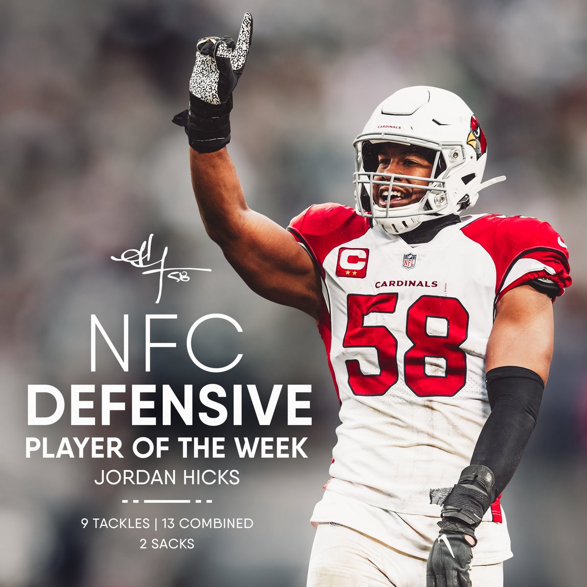 The dude is EVERYWHERE.

<a href="/JordanHicks/">Jordan Hicks</a> has been named NFC Defensive Player of the Week. 👏