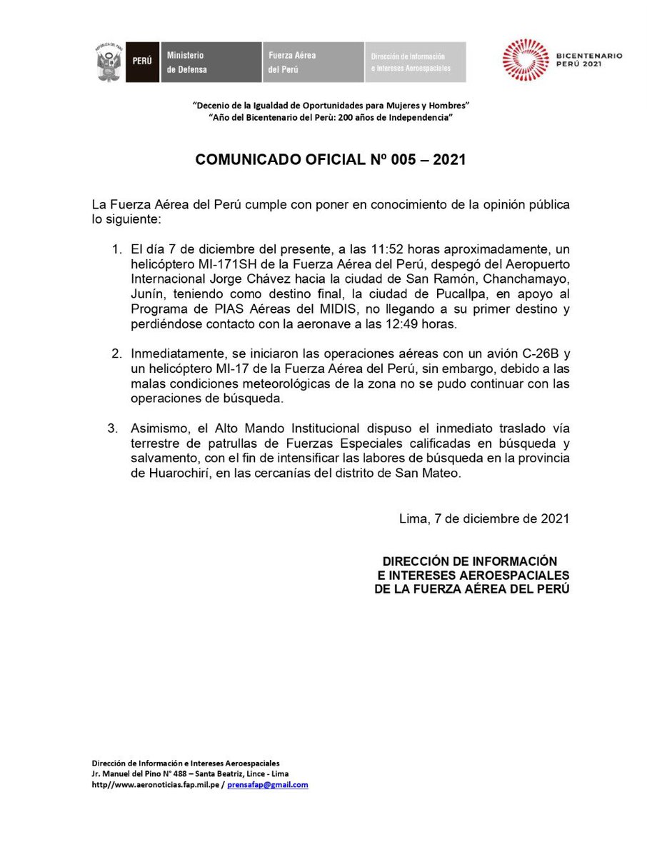 Fuerza Aérea del Perú tweet media