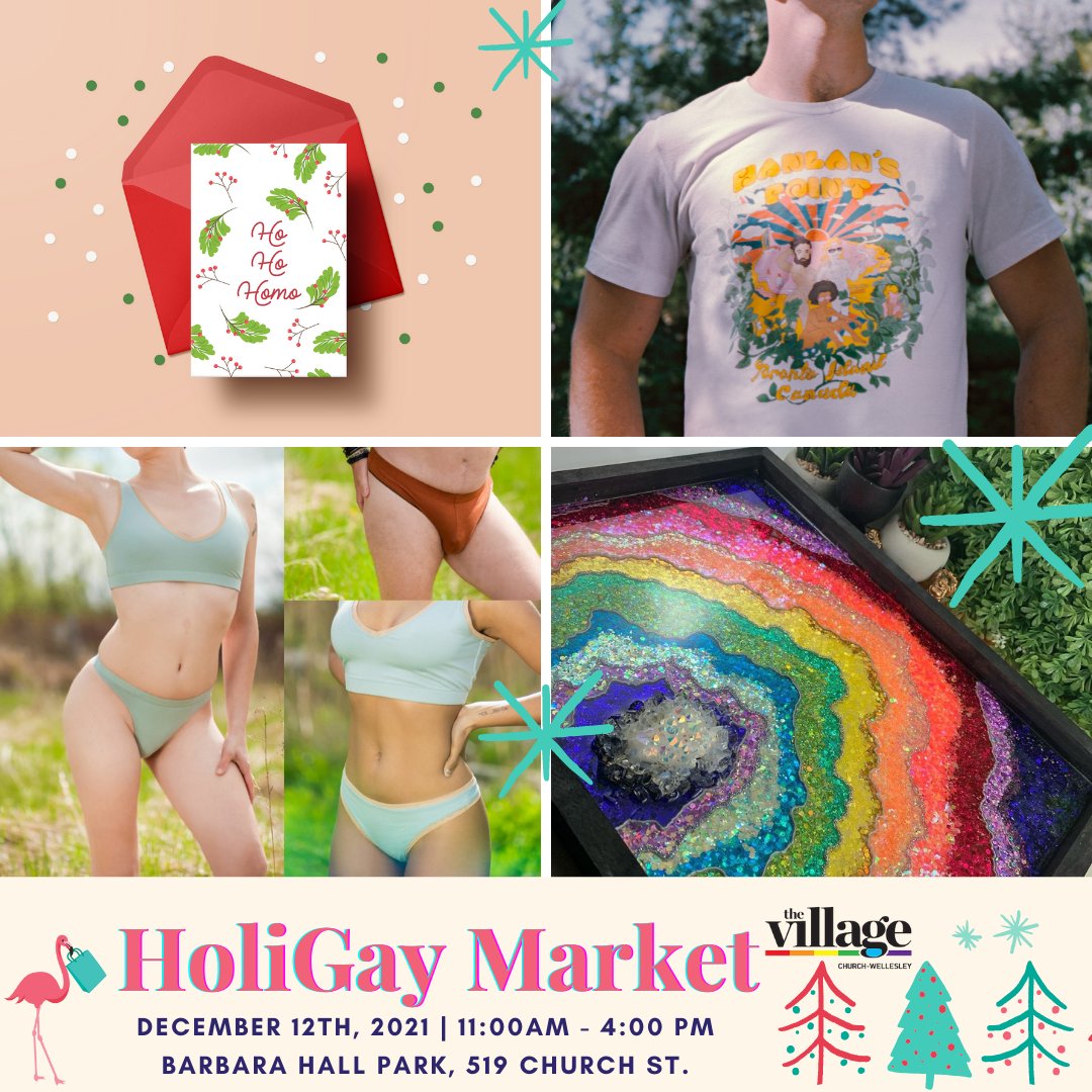 flamingomarket_'s tweet image. Come out &amp;amp; join us in supporting local LGBTQ2SIA+ Artists with your shopping this Holiday Season Toronto!
Flock to see Rooks Design, Juniper and Eve, All That Glitters, SOAP &amp;amp; so many more THIS SUNDAY Dec 12th 11-4 @ Barbara Hall Park!
Presented in collab w/ @ChurchWellesley BIA