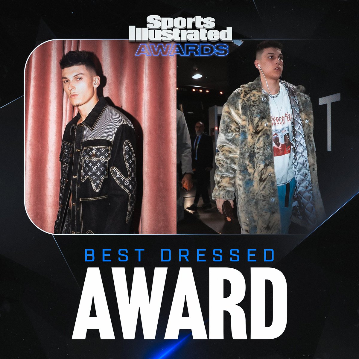 SInow's tweet photo. Tyler Herro wins the Best Dressed Award 🏆🕴🏼

Watch the #SIAwards live: https://t.co/7JaCfaOVVG https://t.co/9GYwOk6aTz